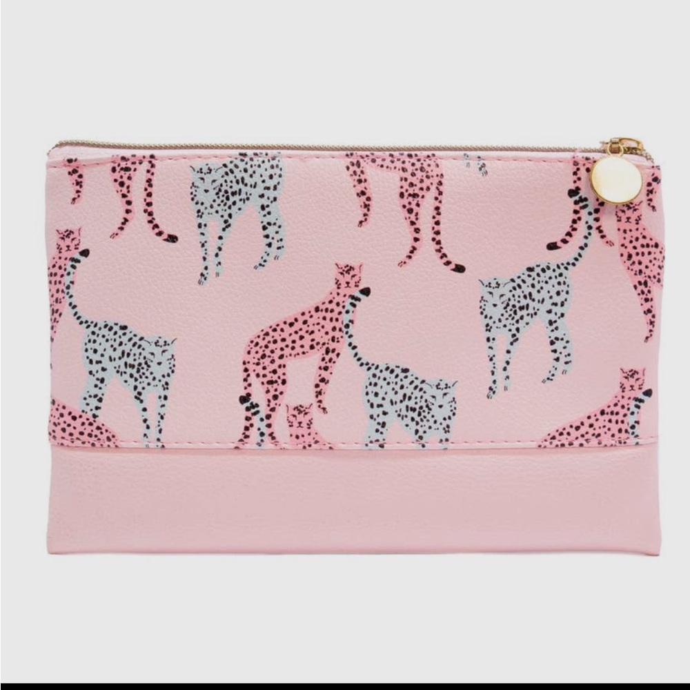 Leopard zippered bag